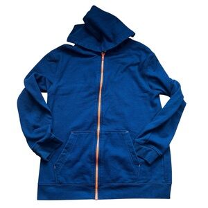 Circo Boys Navy Blue Hoodie with Bright Orange Zipper Size Large 12/14
